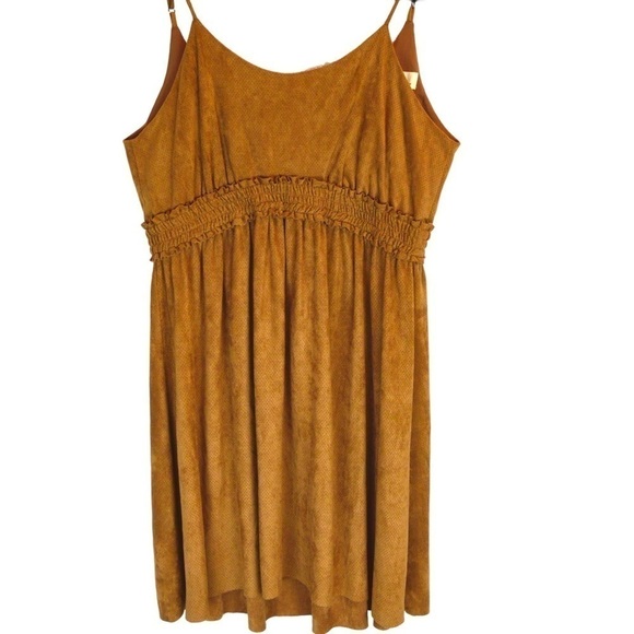 THE KORNER Faux Suede Spaghetti Strap Dress, Size Small - Picture 7 of 9